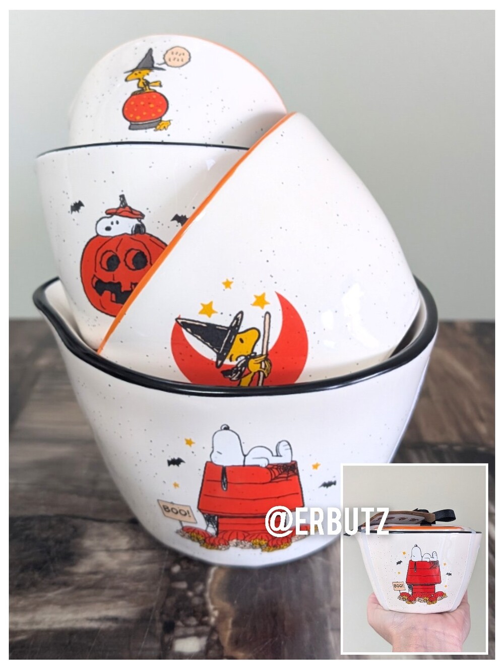 Rae Dunn x Peanuts Snoopy and Woodstock Halloween Measuring Cups 🎃🧙
